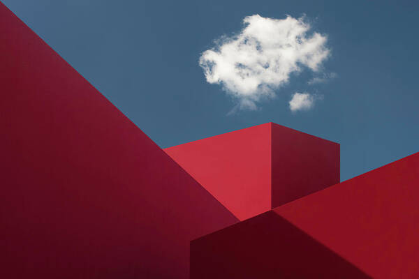 Red Art Print featuring the photograph Red Shapes by Hugo Borges
