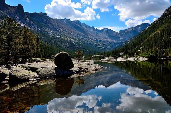 Mills Art Print featuring the photograph Reflection in Mills Lake by Tranquil Light Photography