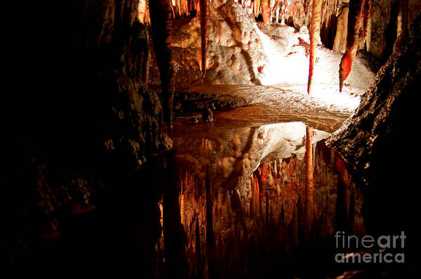 Australia Art Print featuring the photograph Reflections in a Limestone Cave by Blair Stuart