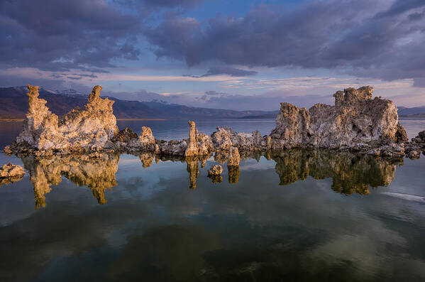 Tufa Art Print featuring the photograph Reflections on Mono Lake 1 by Greg Nyquist