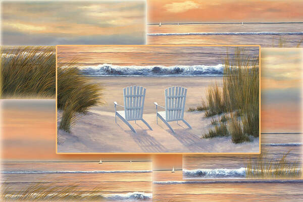 Sunset Art Print featuring the painting Relocated - Paradise Sunset by Diane Romanello