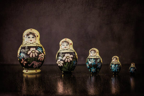 Russian Dolls Art Print featuring the photograph Remnants of Old Days by Elvira Pinkhas