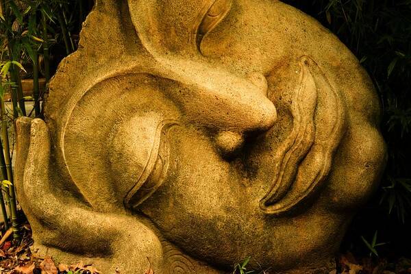 Buddha Art Print featuring the photograph Sleeping Buddha 2 by Nadalyn Larsen