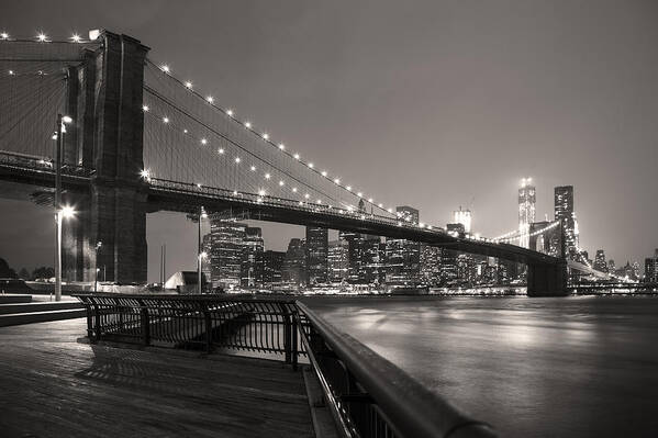 Brooklyn Bridge Photographs Art Print featuring the photograph Return to Brooklyn Bridge by Jared Marshall