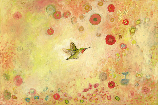 Bird Art Print featuring the painting Returning to Fairyland by Jennifer Lommers