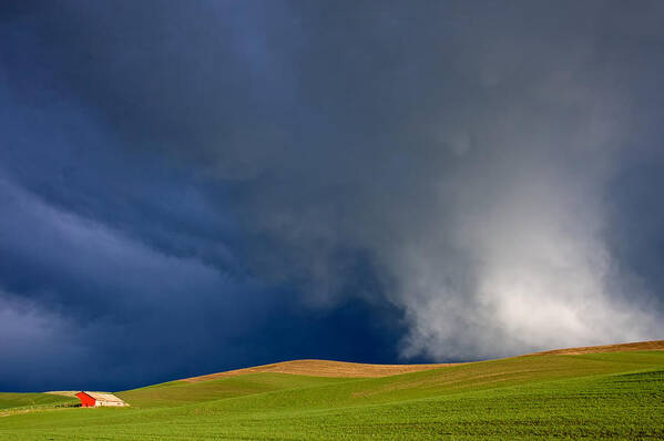Landscapes Art Print featuring the photograph Rising Storm Over the Palouse by Mary Lee Dereske