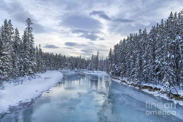 Banff Art Print featuring the photograph River Of Ice by Evelina Kremsdorf
