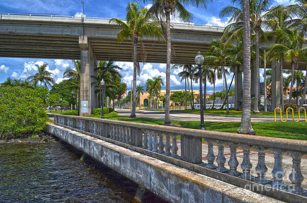 Fort Myers Art Print featuring the photograph Riverfront Downtown Fort Myers by Timothy Lowry