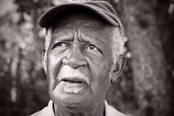 People Art Print featuring the photograph Roadside farmer preacher by Toni Hopper