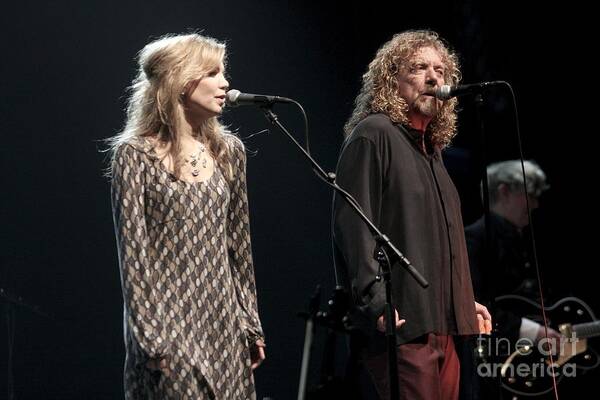 Robert Plant Art Print featuring the photograph Robert Plant and Alison Kraus by Concert Photos