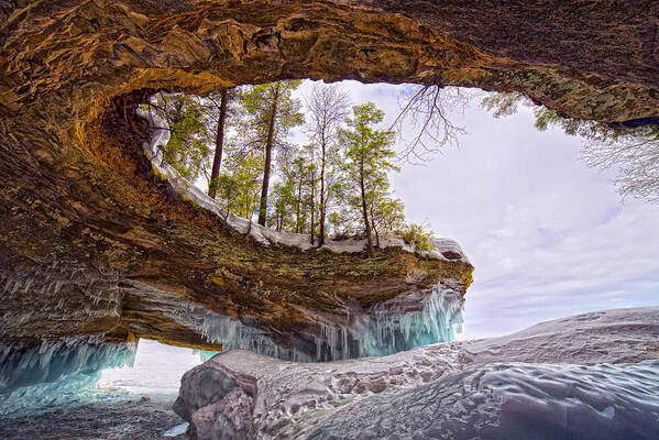 Steve White Art Print featuring the photograph Rock and Ice Symphony by Steve White