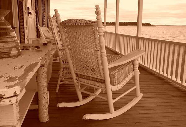 Rockingchair Art Print featuring the photograph Rock the Day Away by Jean Goodwin Brooks