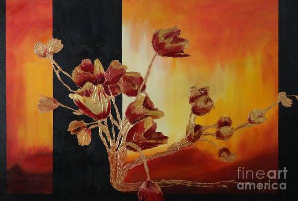 Fire Art Print featuring the painting Romance by Kat McClure