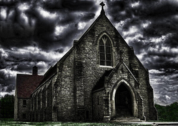 Gothic Art Print featuring the photograph Roseville Ohio Church by David Yocum