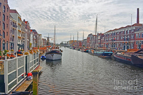 Travel Art Print featuring the photograph Rotterdam Canal by Elvis Vaughn