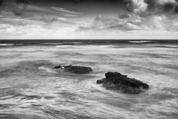 Atlantic Art Print featuring the photograph Rough Sea off Downhill by Nigel R Bell