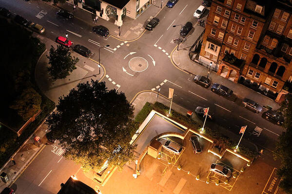 London Art Print featuring the photograph Roundabout Night by Nicky Jameson