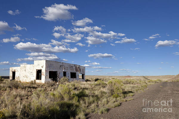 Route 66 Art Print featuring the photograph Route 66 and Painted Desert Trading Post by Rick Pisio