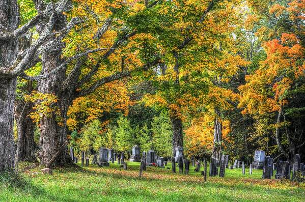 South Albany Vermont Art Print featuring the photograph Rowell Cemetery by John Nielsen