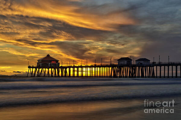 Beach Art Print featuring the photograph Ruby's at Surf City by Peter Dang