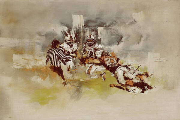 Sports Art Print featuring the painting Rugby by Corporate Art Task Force