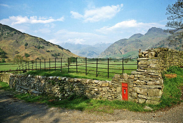 Wall Art Print featuring the photograph Rural Letter Box Lake District UK by David Davies