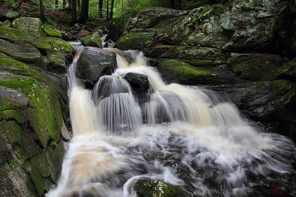 Ct Waterfalls Art Print featuring the photograph Rushing Water by Mike Farslow