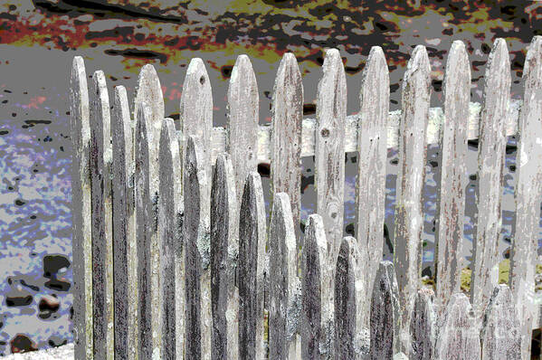 Fence Art Print featuring the digital art Rustic Fence by Jack Ader