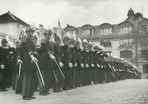 retro Images Archive Art Print featuring the photograph Saint Cyr Cadets At Ecole Polmtechnique by Retro Images Archive