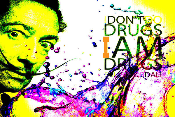 Quarter Art Print featuring the photograph Salvador Dali pop art by Eti Reid