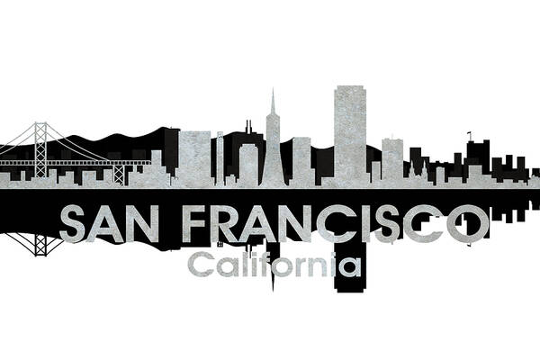 Sanfrancisco Art Print featuring the mixed media San Francisco CA 4 by Angelina Tamez