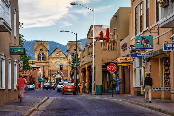 Santa Fe Art Print featuring the photograph San Francisco Street by Diana Powell