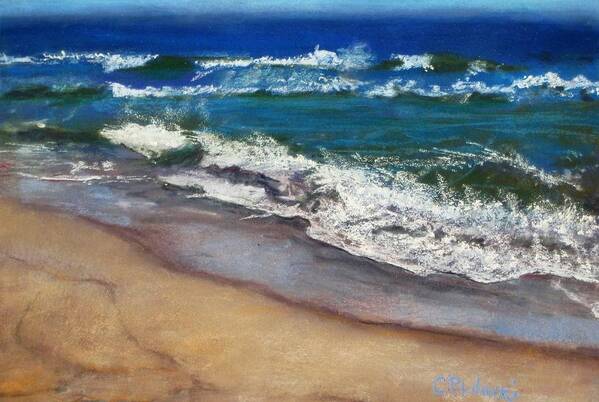 Surf Art Print featuring the painting September on Nantucket by Cindy Plutnicki