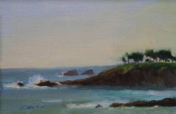 California Coast Art Print featuring the painting Serenity by Maria Hunt