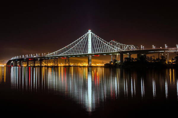 Bay Bridge Art Print featuring the photograph SF Bay Bridge by Mike Ronnebeck