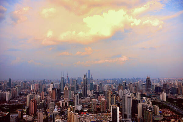 Tranquility Art Print featuring the photograph Shanghai Skyline by Geno's Image