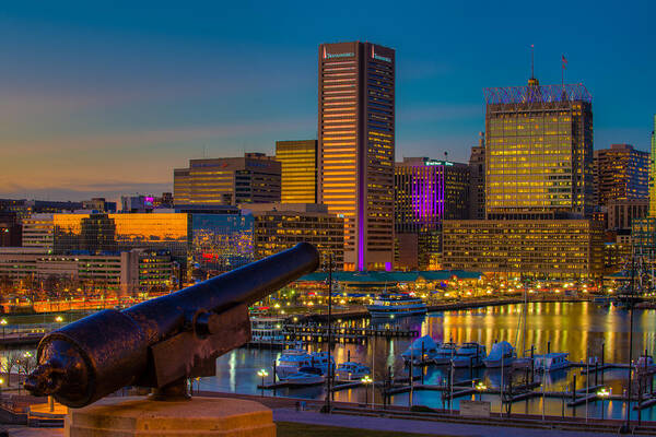 Baltimore Art Print featuring the photograph Shooting Purple in Baltimore by Dennis Dame