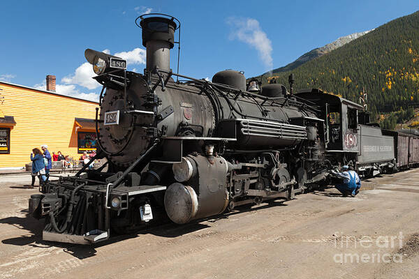 Afternoon Art Print featuring the photograph Silverton Station Engine 480 on the Durango and Silverton Narrow Gauge RR by Fred Stearns