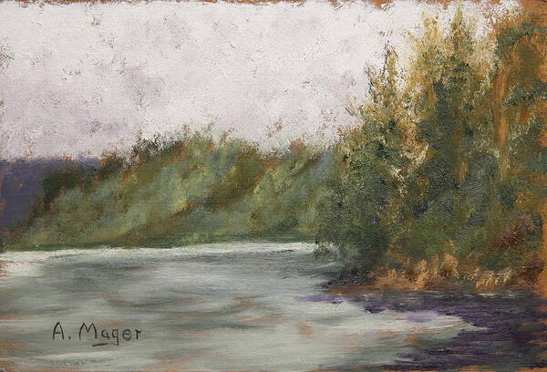 Painting Art Print featuring the painting Sitka Mist by Alan Mager