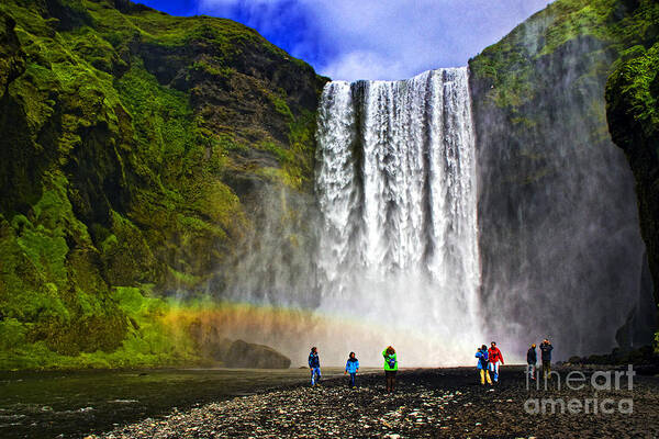 Landscape Art Print featuring the photograph Skogarfoss by Roberta Bragan