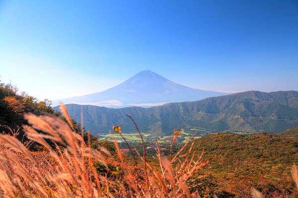 Tranquility Art Print featuring the photograph Skyline Of Mt.fuji From Owakudani by Photography By Zhangxun