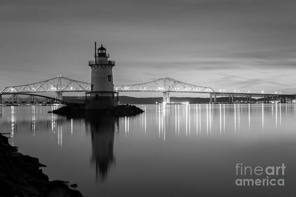 Ny Art Print featuring the photograph Sleepy Hollow Light Reflections BW by Michael Ver Sprill