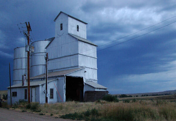 Photograph Art Print featuring the photograph Small Town Hot Night Big Storm by Cathy Anderson