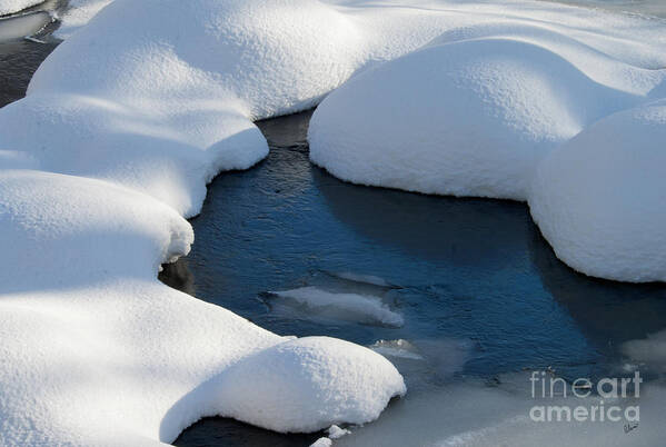 Water Art Print featuring the photograph Snow Covered Rocks by Alana Ranney