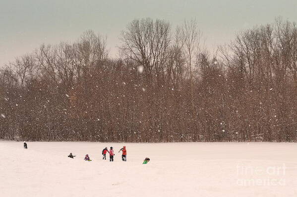 Winter Art Print featuring the photograph Snow Day Fun by Amy Lucid