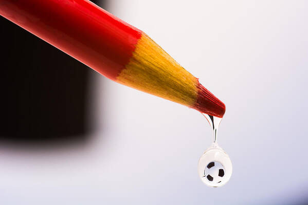 Water Drops Art Print featuring the photograph Soccer Drop by Alissa Beth Photography