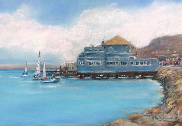 Sausalito Art Print featuring the painting Soma's Restaurant by Hilda Vandergriff