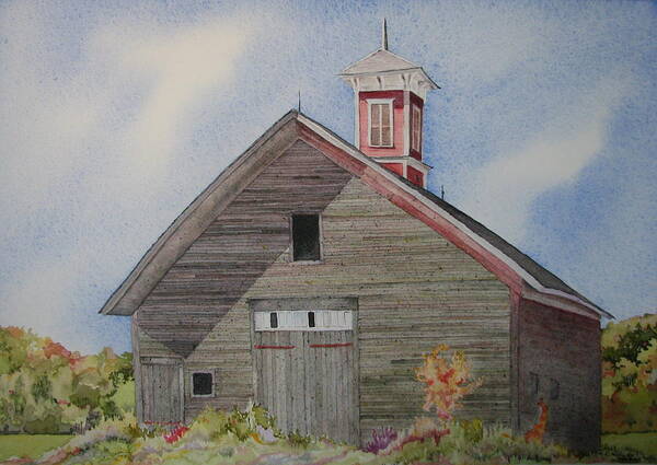 Farm Building Art Print featuring the painting Soon to be Forgotten by Mary Ellen Mueller Legault