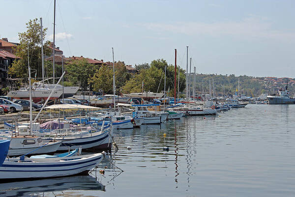 Sozopol Harbour Art Print featuring the photograph Sozopol Harbour Bulgaria. by Tony Murtagh