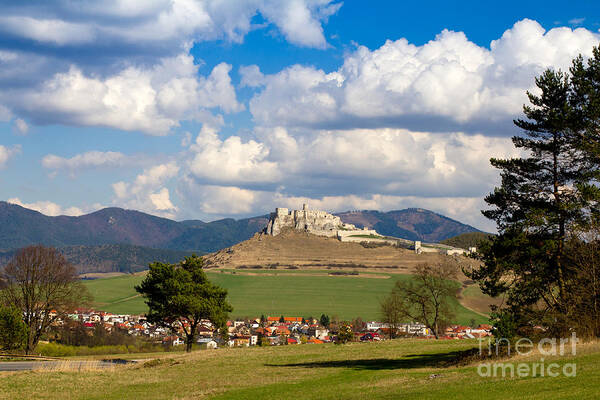 Castle Art Print featuring the photograph Spissky Hrad - Castle by Les Palenik